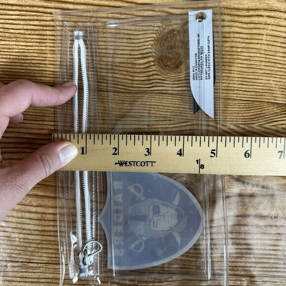 NFL Raiders Clear Messenger Tote Bag Two Lanyards And Two Wristbands NFL Lot - Picture 12 of 16